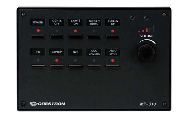 Кнопочные панели управления Crestron MP-B10 с поддержкой AV Framework
