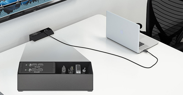 Новый архитектурный лючок AVEdge 100 обеспечивает подключение аудио, видео и питания переменного тока